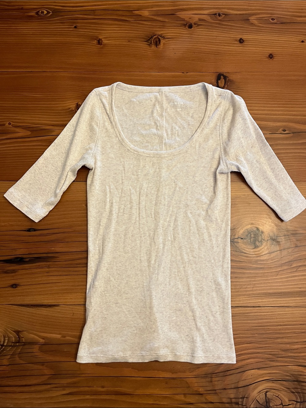 Everlane Luxe Rib Scoopneck Tee, size S, EUC